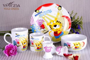 高品质儿童与家庭餐具 符合欧洲食品安全标准的高温白瓷贴花产品